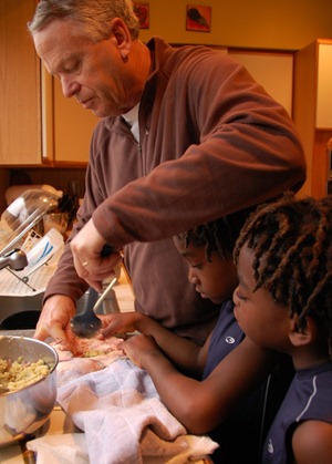 stuffing the turkey