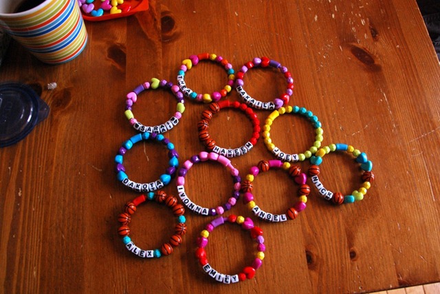 V Day crafting bracelets