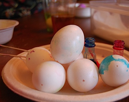unpainted eggs