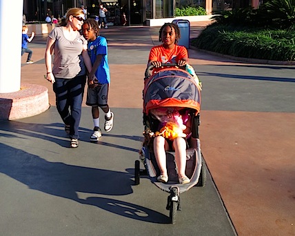 stroller love Epcot walking